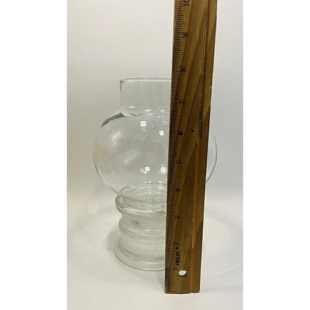 Anchor Hocking Hurricane Candle Holder 8” Taper Pillar Glass Clear Lantern